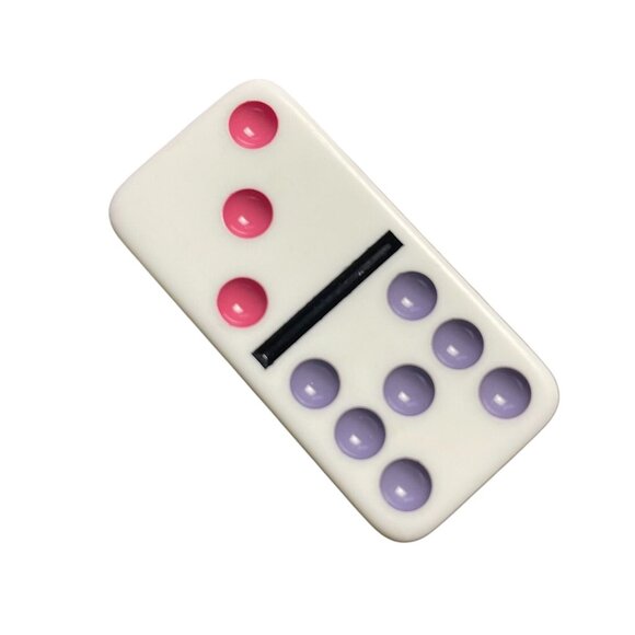 Double Twelve Dominoes Replacement Tile 3 7 Color Dot mq - Picture 2 of 3